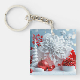 Chaveiro Composição Flor de Inverno
