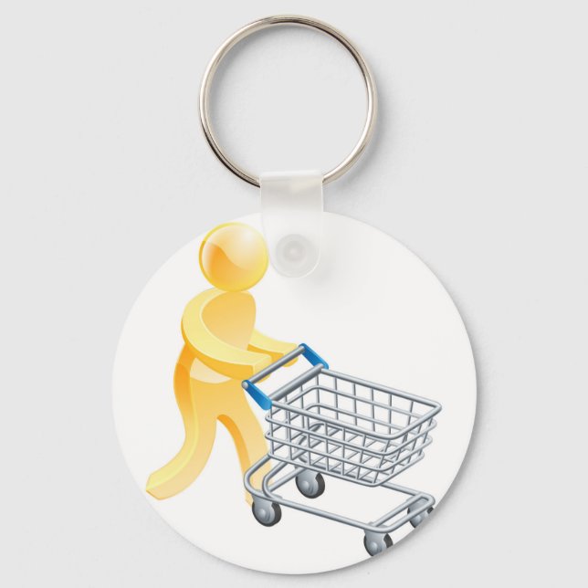 Chaveiro Comprando carrinho de ouro (Frente)