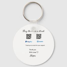 Chaveiro Comprar a noiva doação de bebida QR Venmo PayPal