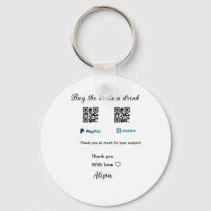 Chaveiro Comprar a noiva doação de bebida QR Venmo PayPal