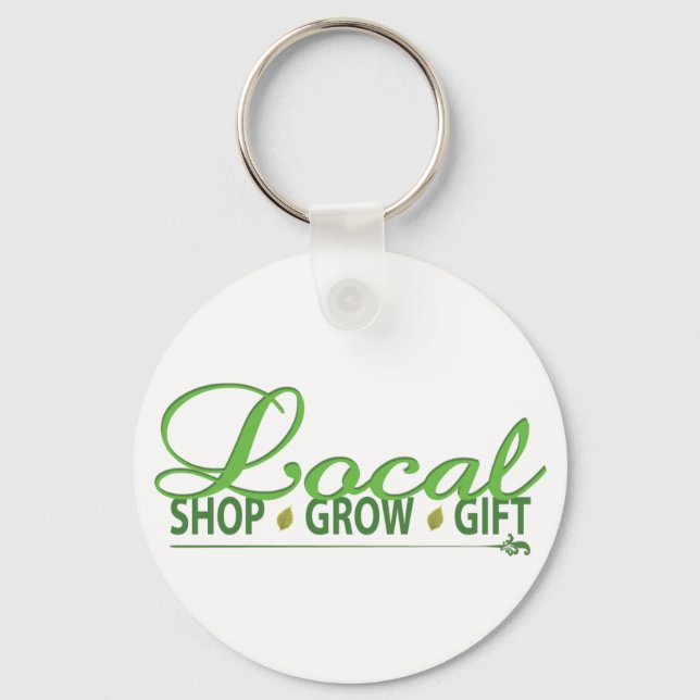 Chaveiro Comprar Local, Crescer Local, Presente Local (Frente)