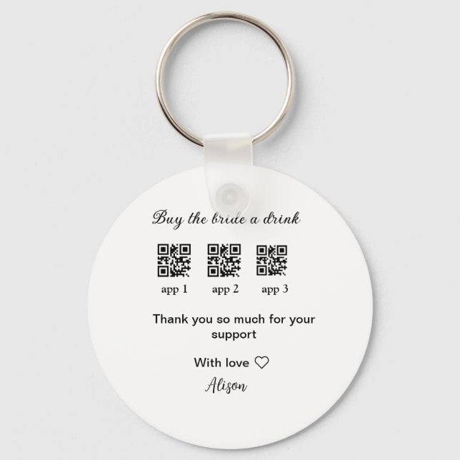 Chaveiro comprar noiva de uma bebida digitalização obrigado (Frente)