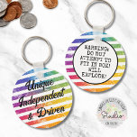 Chaveiro Compro Colorido de Confiança do Orgulho Arco-Íris<br><div class="desc">Procurando um chaveiro de Compro único e colorido do Rainbow Pride Confiança no Orgulho? Agarre essas chaveiros do arco-íris moídas e personalize o texto no centro do círculo. Perfeito para os seus favores de festa de aniversário, presentes de semana de orgulho, cestas de compro de presentes ou ideia divertida de...</div>