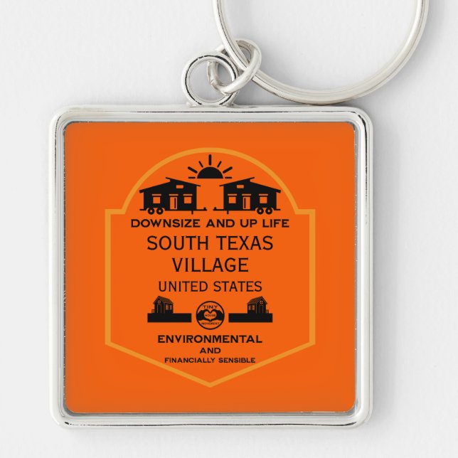 Chaveiro Comunidades de Casa Pequena Editáveis (Frente)