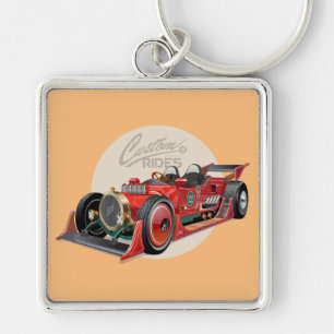 Chaveiro Conceito de carro de corrida retrô personalizado