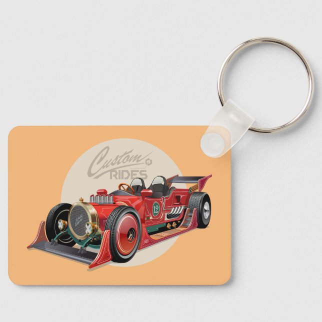 Chaveiro Conceito de carro de retrocorrida personalizado (Frente)