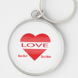 Chaveiro Conceito de Design de Amor e Romance com Elementos