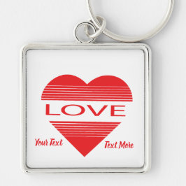 Chaveiro Conceito de Design de Amor e Romance com Elementos