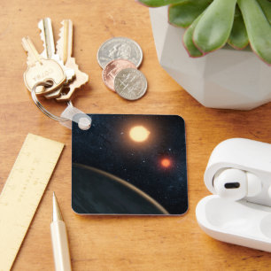 Chaveiro Conceito do artista Ilustrando Kepler-16b.