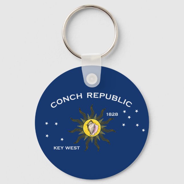 Chaveiro Conch Republic Flag Key West Florida (Frente)