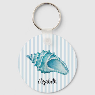 Chaveiro Concha de Concha de Nome Personalizado Pintura Lis