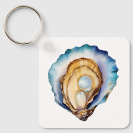 Chaveiro Concha de Ostra Aquarela