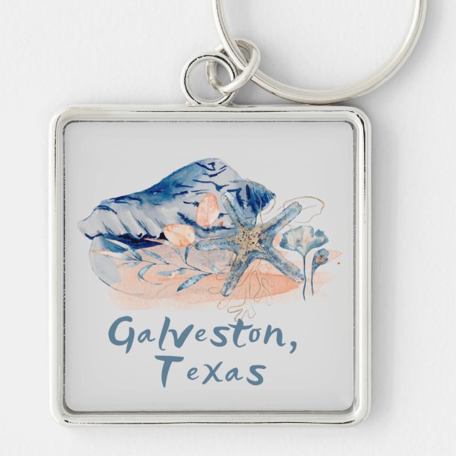 Chaveiro Conchas de Galveston Texas  (Frente)