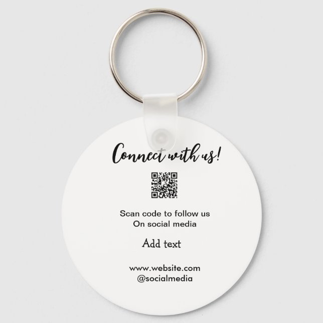 Chaveiro Conectar-se a nós digitalizar código QR adicionar  (Frente)