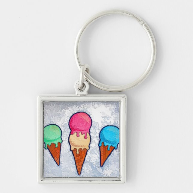 Chaveiro Cones de sorvete (Frente)