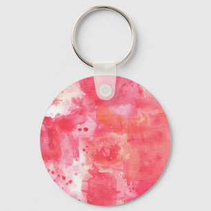 Chaveiro Confetti Pink Watercolor Abstrato Pintado