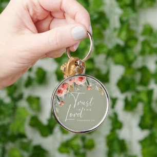 Chaveiro Confiança Cristã Personalizada no Senhor