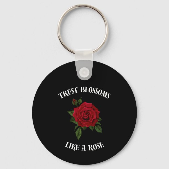 Chaveiro Confiança floresce como um rosa (Frente)