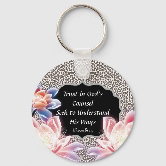 Chaveiro Confiança na chave de impressão animal do advogado (Frente)