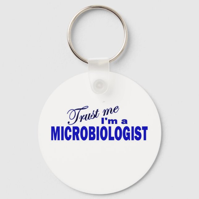 Chaveiro Confie em mim, sou um microbiologista (Frente)