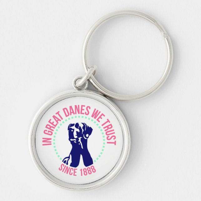 Chaveiro Confie no seu Grande Dane (Frente)