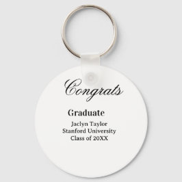 Chaveiro Congrats graduation name university name class of 