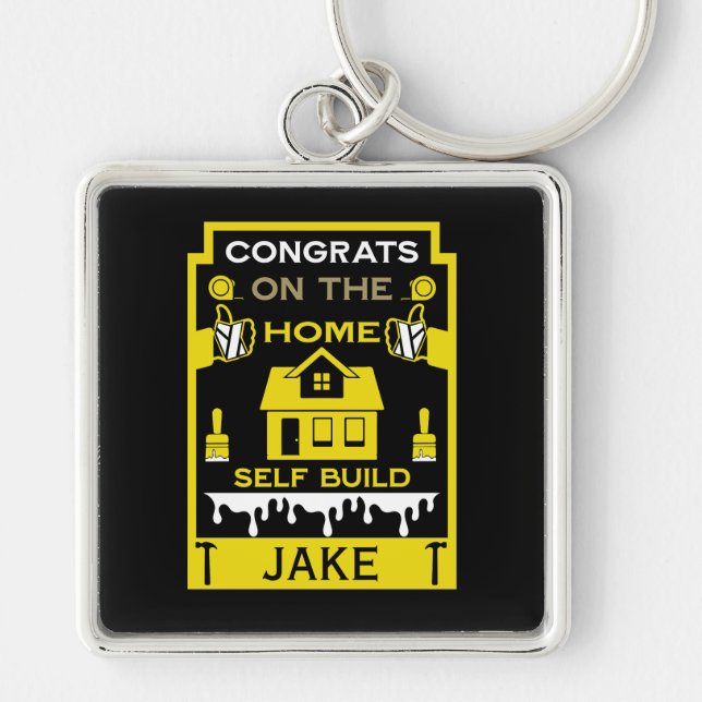 Chaveiro Congratulação de autocriação doméstica (Frente)