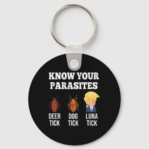 Chaveiro Conheça Seu Parasita Anti-Trump Engraçado Resistên