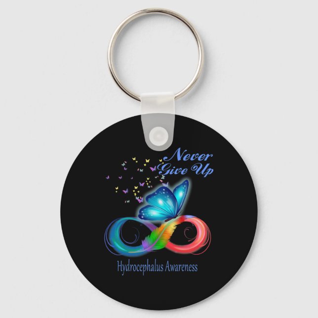 Chaveiro Conhecimento da Hidrocefalia da Borboleta (Frente)