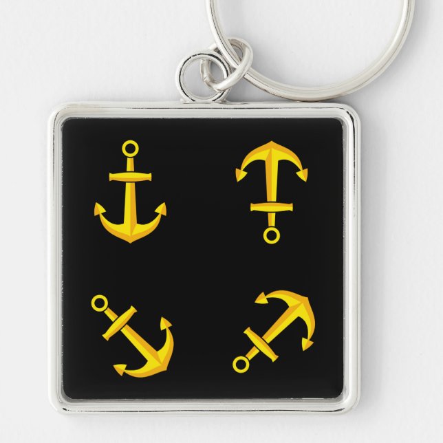 Chaveiro Conjunto de Âncoras do Ouro de desenho (Frente)