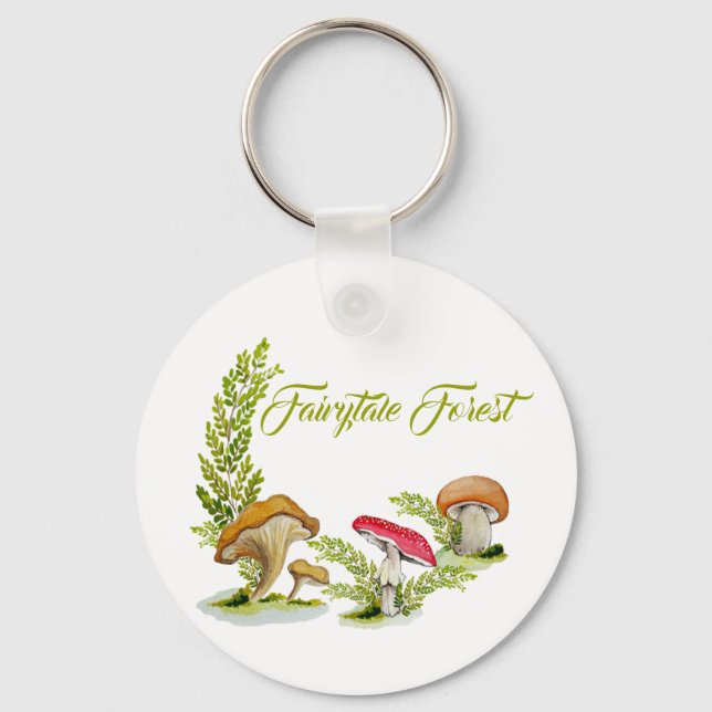 Chaveiro Conjunto de aquarelas da floresta de fairytale (Frente)