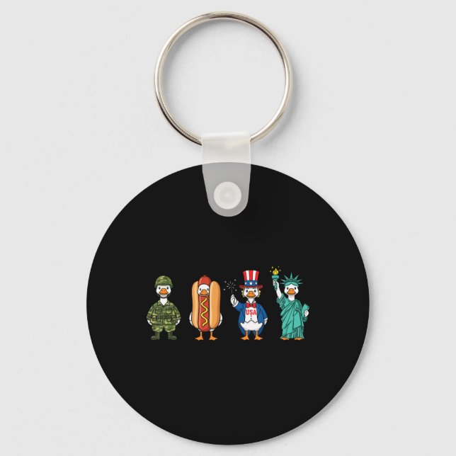 Chaveiro Conjunto de Ganso do Dia 4 de Julho para Mulheres  (Frente)
