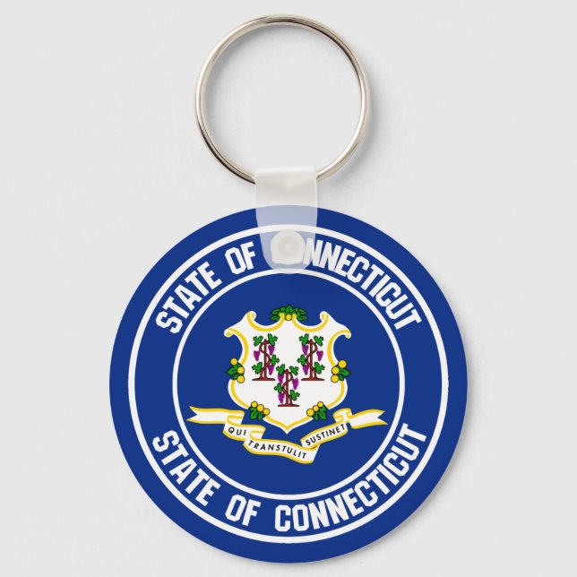 Chaveiro Connecticut Round Emblem (Frente)