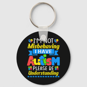 Chaveiro Consciência Autista Não estou me comportando mal, 