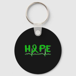 Chaveiro Consciência da Doença Renal Hope Green Ribbon