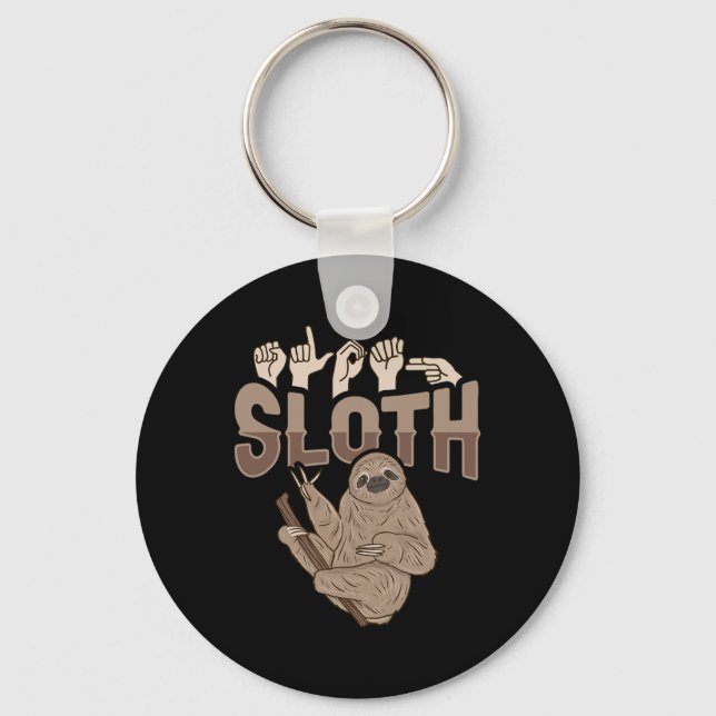 Chaveiro Consciência da Perda Auditiva Surdez Sinal Mão ASL (Frente)