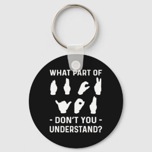 Chaveiro Consciência da surdez. Consciência ASL