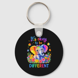 Chaveiro Consciência do Autismo Elefante Fofo Animal É Ok S