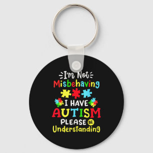 Chaveiro Consciência do Autismo Não Estou Me Comportando Ma