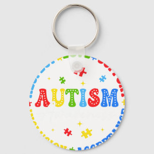 Chaveiro Consciência do Autismo Respeito Amor Apoio Azul Au