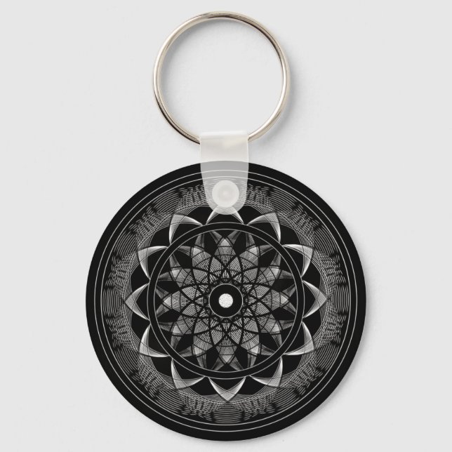 Chaveiro Consciência - Geometria Sagrada Mandala (Frente)