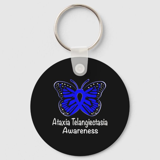 Chaveiro Conscientização da Ataxia Telangiectasia Guerreiro (Frente)