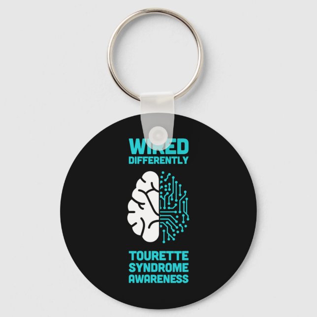 Chaveiro Conscientização da Síndrome de Tourette Cerebral (Frente)