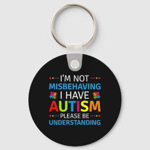 Chaveiro Conscientização do Autismo Não Estou Me Comportand