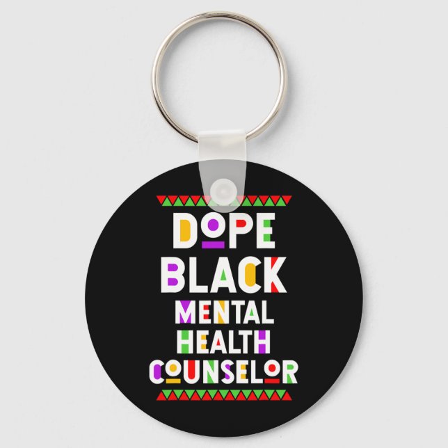Chaveiro Conselheiro de Saúde Mental Negra sobre Drogas Afr (Frente)