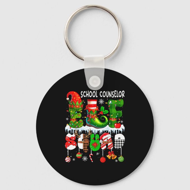 Chaveiro Conselheiro Escolar Esquadrão de Elfo de Natal Cha (Frente)