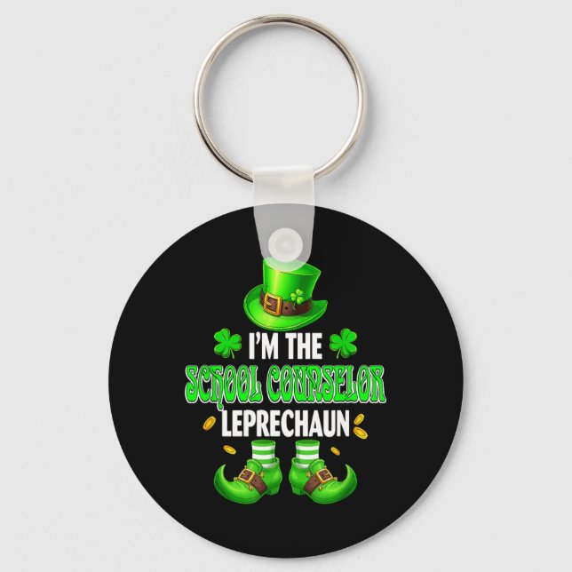 Chaveiro Conselheiro Escolar Leprechaun Dia de Patricks Org (Frente)