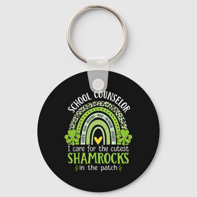 Chaveiro Conselheiro Escolar Shamrocks Mais Fofos Arco-íris (Frente)