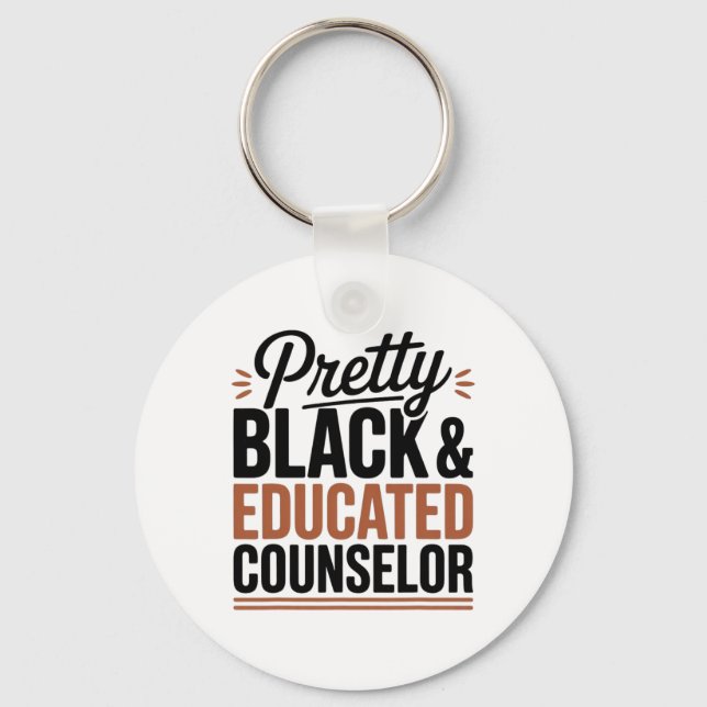 Chaveiro Conselheiro Preto Bonito E Educado História Negra (Frente)
