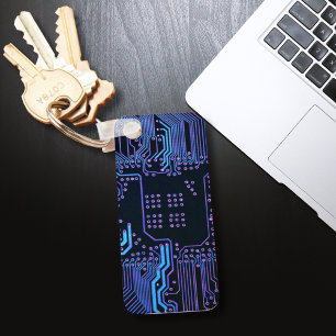 Chaveiro Conselho Nerd de saída PCB Blue Electronic Circuit